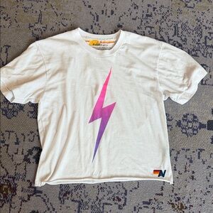 Aviator Nation Tee with Pink and Purple Bolt